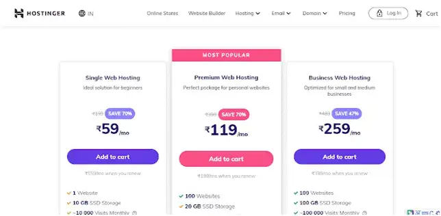 hostinger-shared-hosting-plans